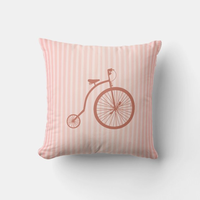 Coral Retro Bike Cushion (Front)