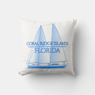 Coral Ridge Islands Coastal Nautical Sailing Sailo Cushion