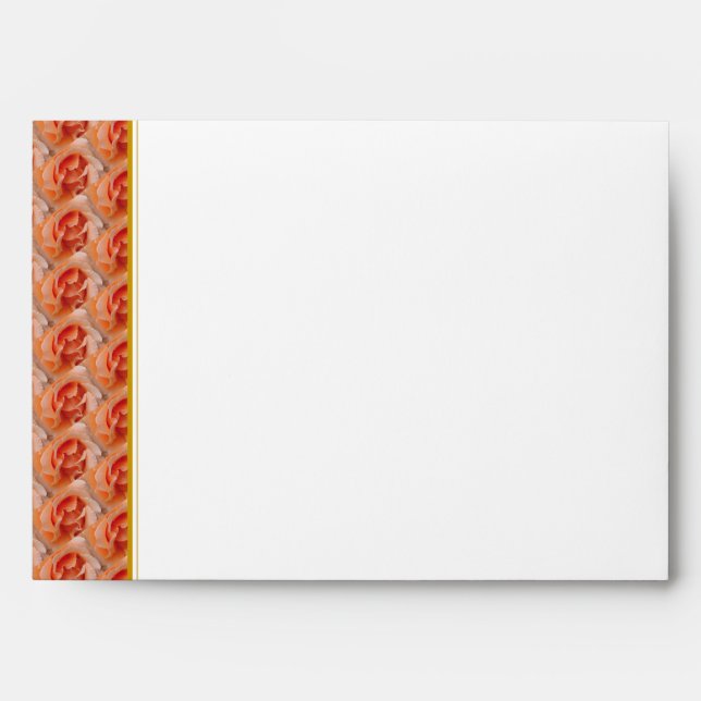CORAL ROSE Elegant Floral WEDDING Christian Envelope (Front)