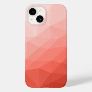 Coral rose geometric mesh ombre pattern Case-Mate iPhone 14 case