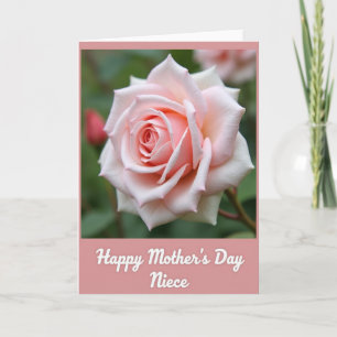 Coral Rose Mothers Day Niece Card