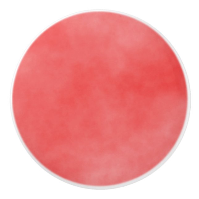 Coral Rose Solid Shaded Colour Ceramic Knob (Front)