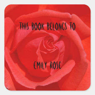 Coral Rose Square Sticker