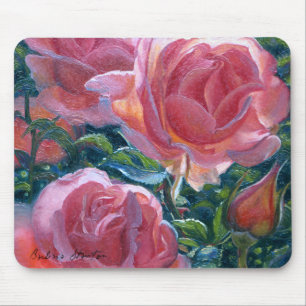"Coral Roses" Mouse Pad
