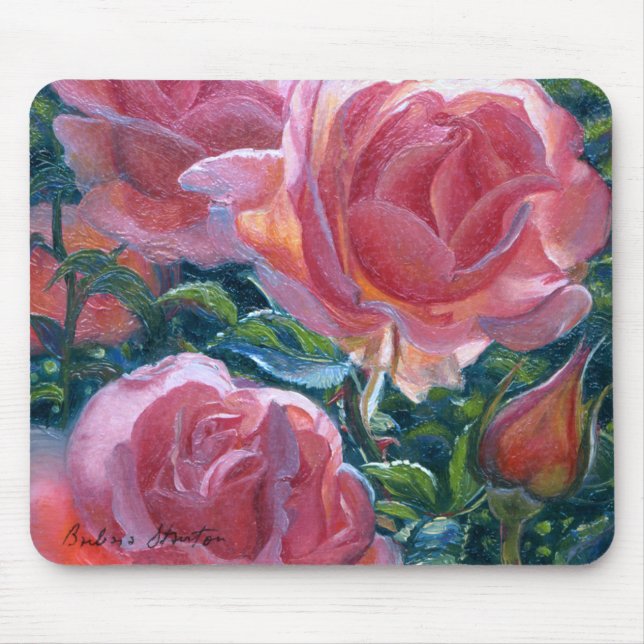 "Coral Roses" Mouse Pad (Front)