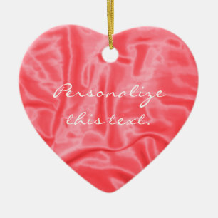 Coral Satin-Christmas Ornament