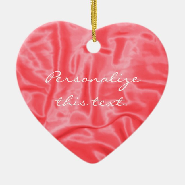 Coral Satin-Christmas Ornament (Front)