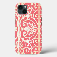 Coral scrollwork pattern Case-Mate iPhone case
