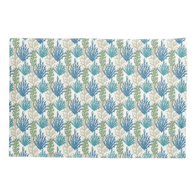 Coral Seaweeds Pattern pillowcases (Back)