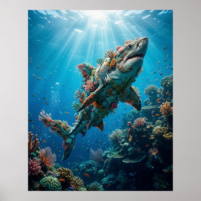 Coral Shark Reef Fantasy Decor (Front)