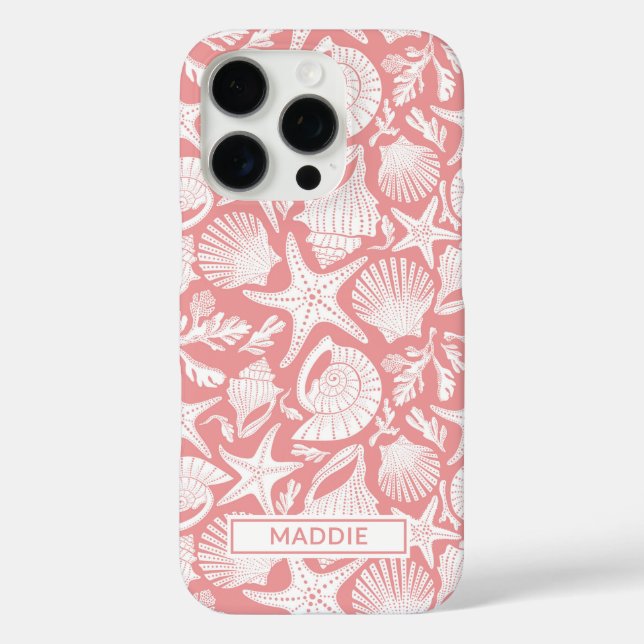 Coral Shells Personalized Case-Mate iPhone Case (Back)