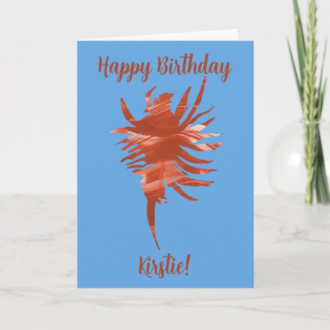 Coral Silhouette conch shell Card (Front)