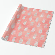 Coral & Silver Pineapple | Tropical Summer Luxe