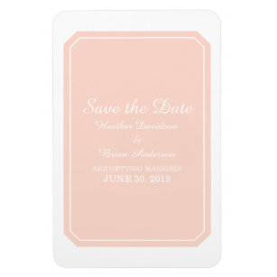 Coral Simply Elegant Save the Date Magnet