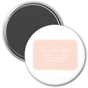 Coral Simply Elegant Save the Date Magnet