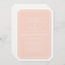 Coral Simply Elegant Wedding Invite