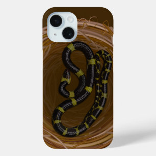 coral snake in bird nest iPhone 15 case