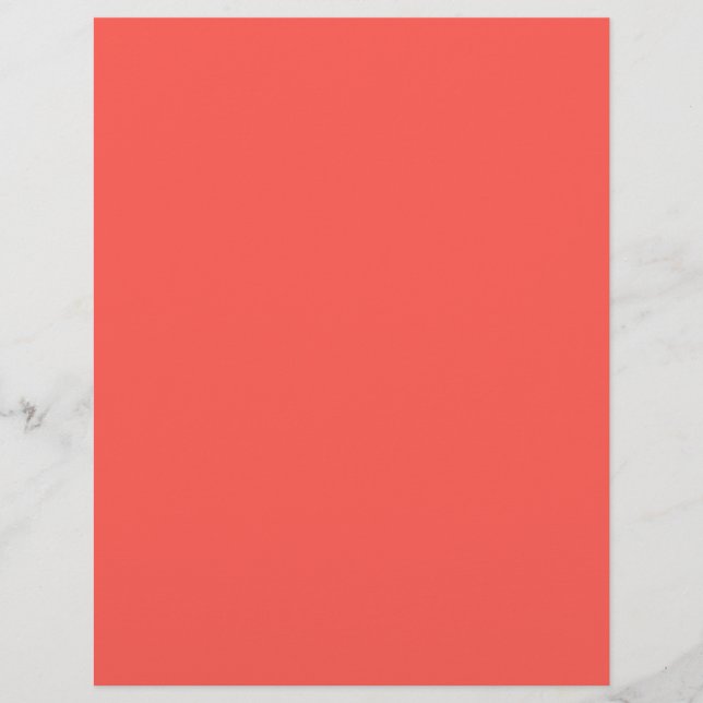  Coral (solid colour)  Custom Letterhead (Front)