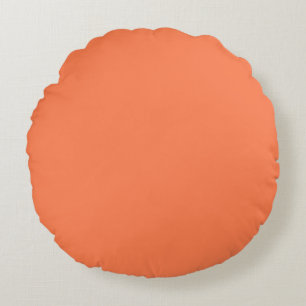 Coral Solid Colour Round Cushion