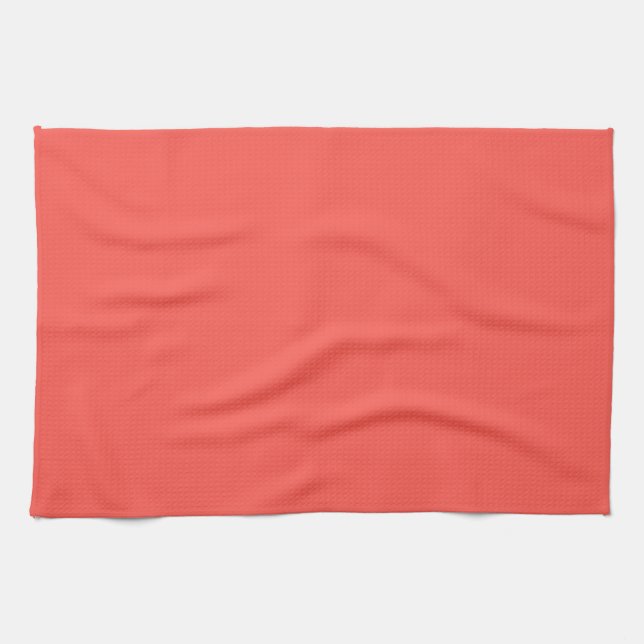  Coral (solid colour)  Tea Towel (Horizontal)