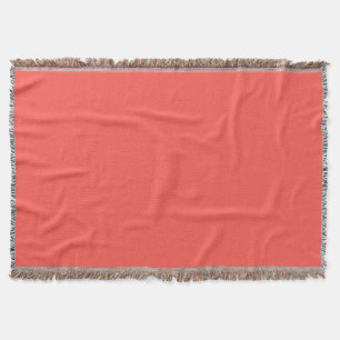 Coral (solid colour)  Throw Blanket
