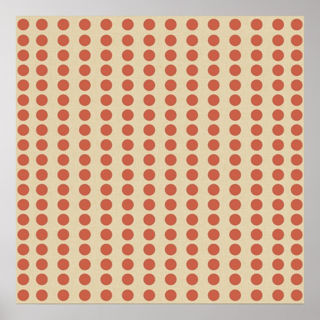 Coral Spice Moods Dots Poster (Front)