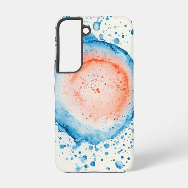 Coral Splash" – Watercolor Burst Phone Case (Back)