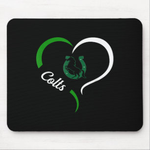 Coral Springs Colts Logo Half Heart Slogan Hs Mouse Pad