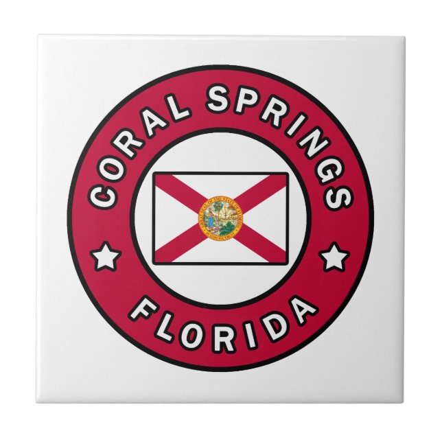 Coral Springs Florida Ceramic Tile (Front)