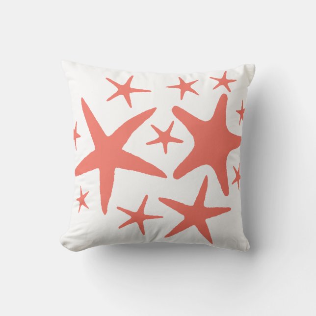 Coral Starfish - Life at the Beach - Pillow (Front)