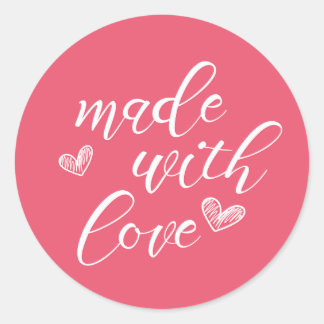 CORAL stickers MADE WITH LOVE