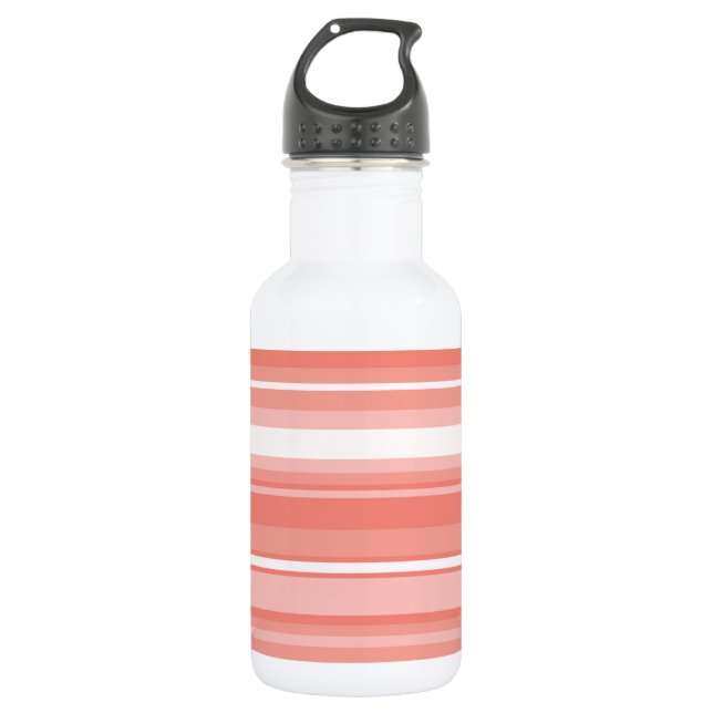 Coral stripes 532 ml water bottle (Front)