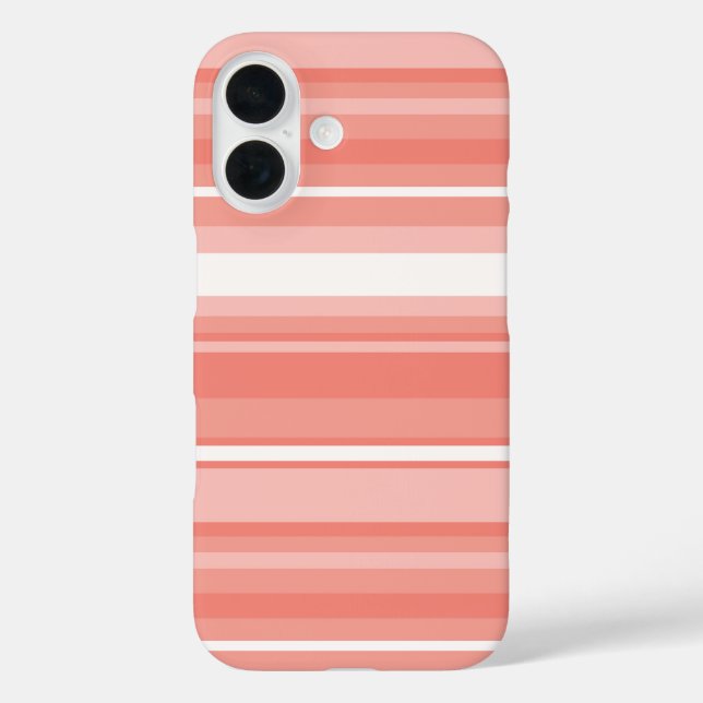 Coral stripes Case-Mate iPhone case (Back)