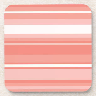 Coral stripes coaster