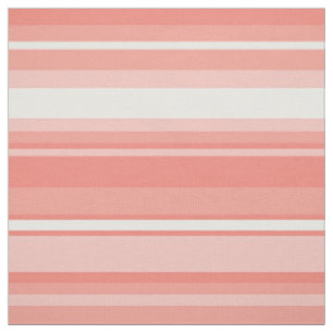 Coral stripes fabric