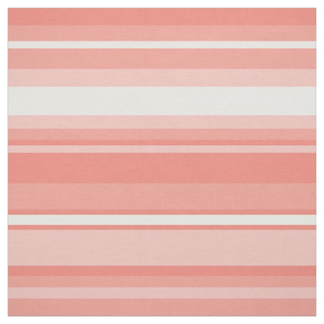Coral stripes fabric (Swatch)