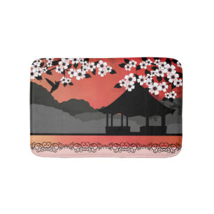 Coral summer Asia bath mats