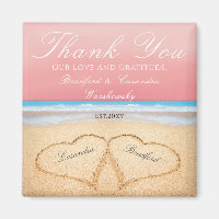Coral Sunset Peach Beach Wedding 2 Hearts Sand