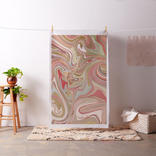 Coral Swirls Fabric (In Situ)