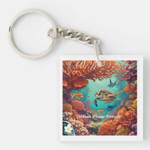  "Coral Symphony" Key Ring