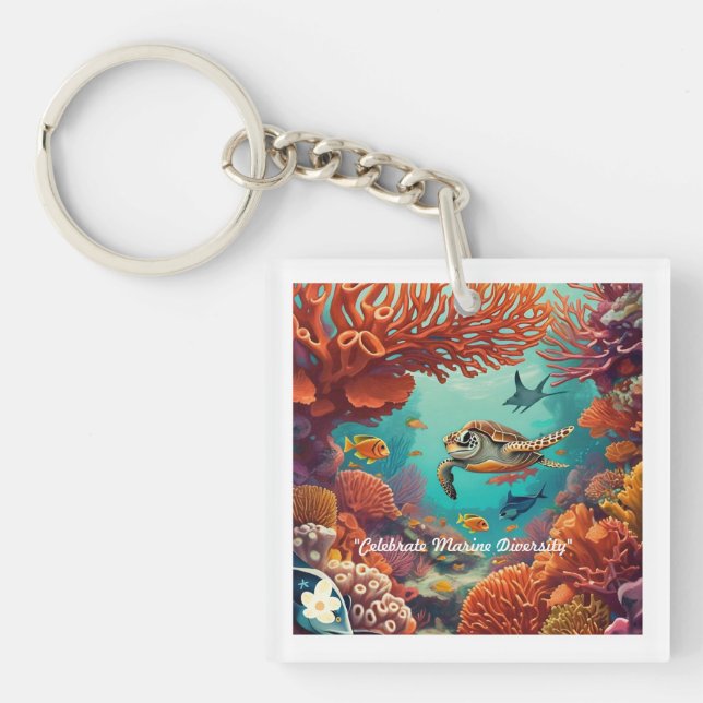  "Coral Symphony" Key Ring (Front)