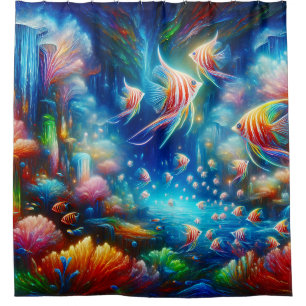 “Coral Symphony Serenity”  Shower Curtain