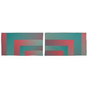 coral teal shades pillowcase