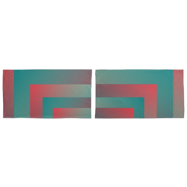 coral teal shades pillowcase (Front-Set)
