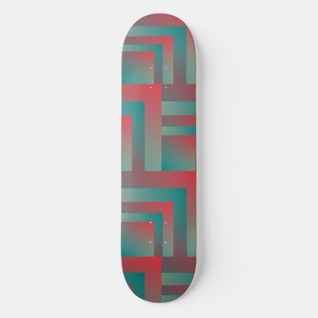 coral teal shades skateboard (Front)
