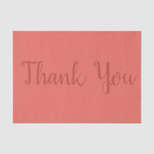 Coral Thank You Gift Tissue Paper