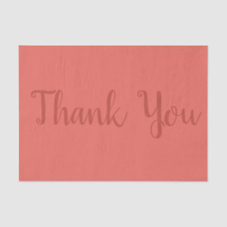 Coral Thank You Gift Tissue Tissue Paper