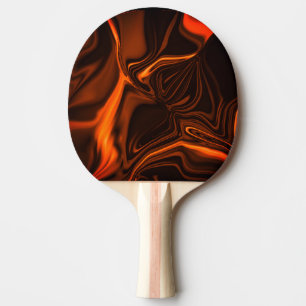 Coral to copper curves on dark background ping pong paddle