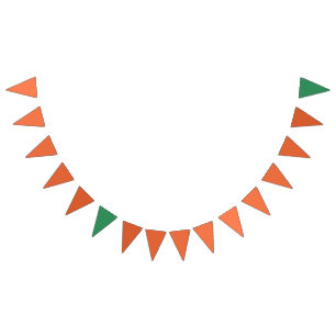 Coral to Sea Green Gradient Tropical Ocean Theme Bunting