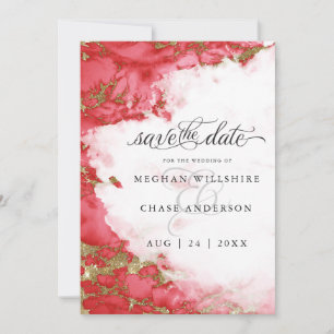 Coral Tourmaline Watercolor Geode  BarefootBride™